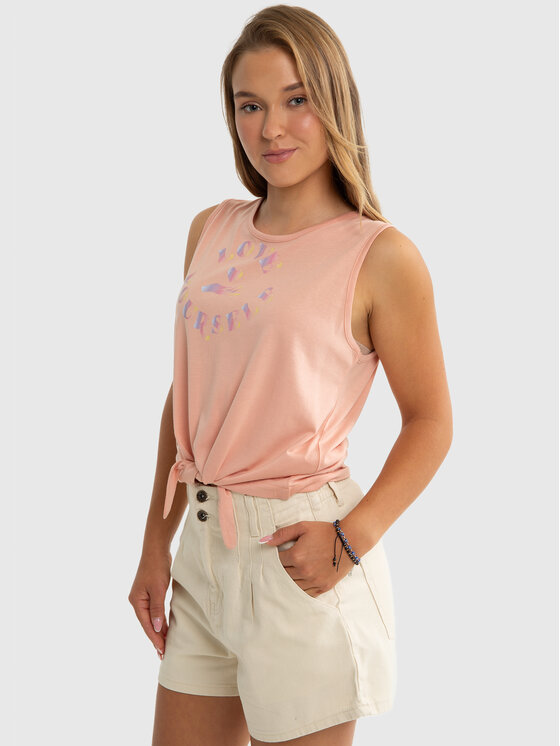 BIG STAR BIG STAR Tank top JAGIENKA Różowy Basic Fit