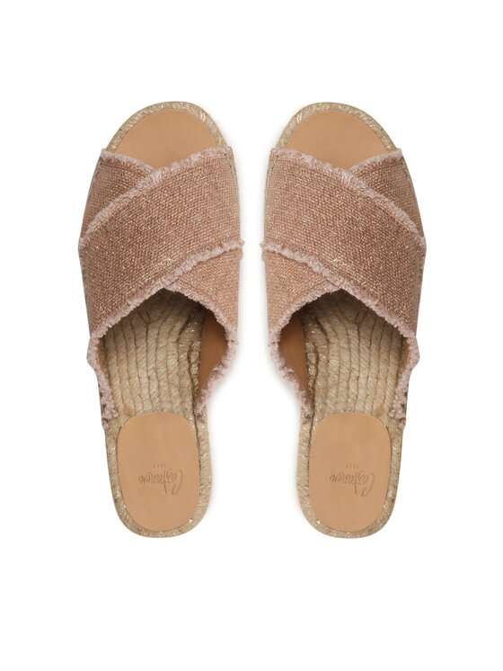 Castañer Castañer Espadryle Palmera/032 021775-4274 Srebrny