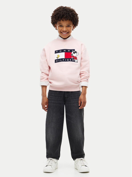 Tommy Hilfiger Tommy Hilfiger Majica dugih rukava Peanuts  KS0KS00764 Svijetlo roza Regular Fit