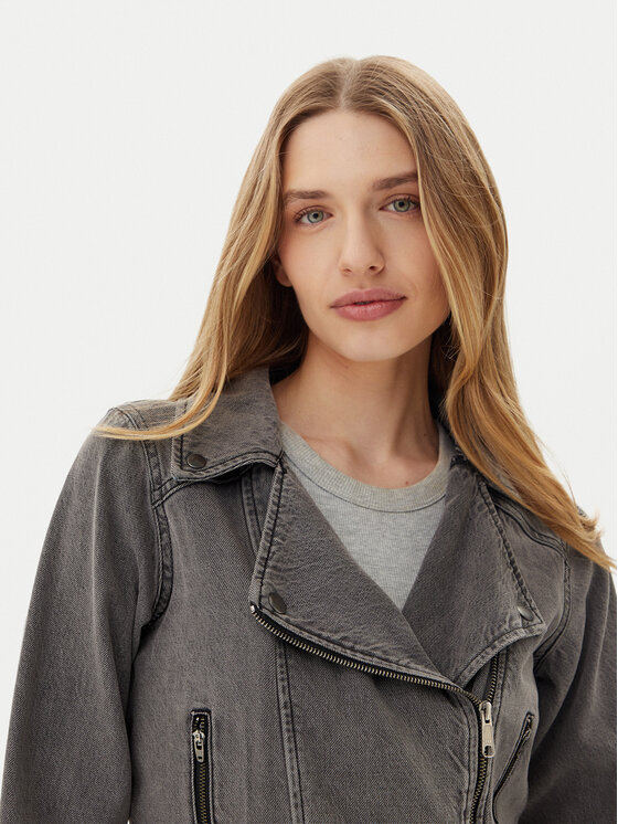 Vila Vila Τζιν μπουφάν Kiki 14104772 Γκρι Regular Fit
