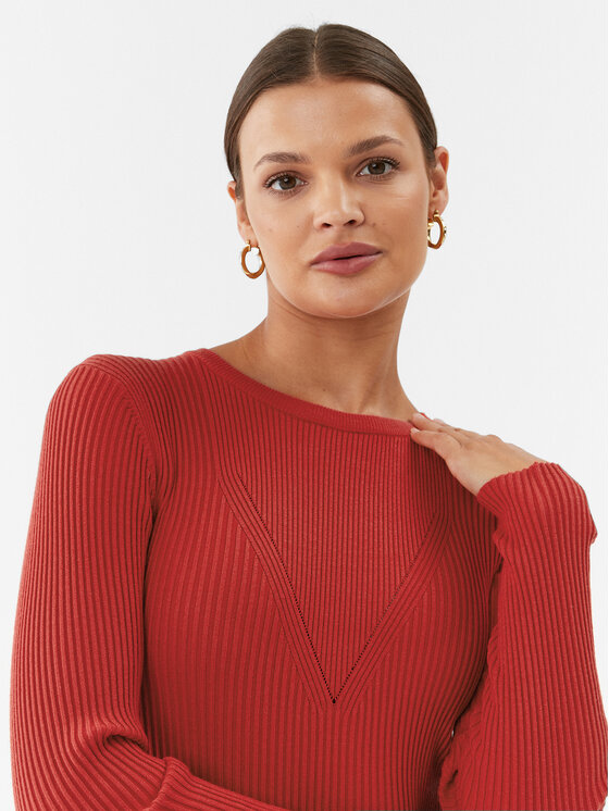 Silvian Heach Silvian Heach Плетена рокля GPA23435VE Червен Regular Fit
