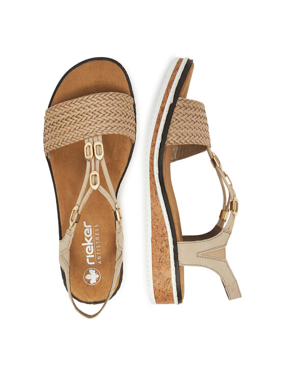 Rieker Rieker Sandalen V3662-62 Beige