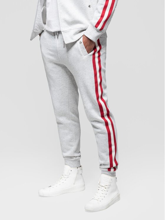 Ombre Ombre Komplet dresowy Z114 Szary Regular Fit