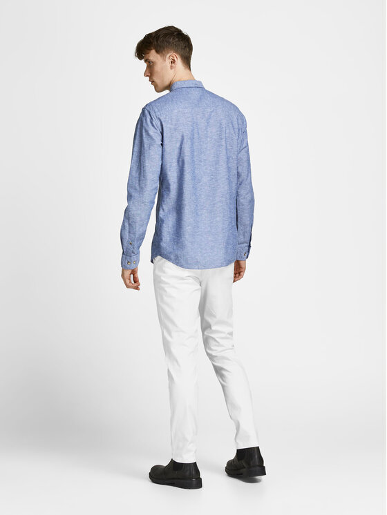 Jack & Jones Jack & Jones Pantaloni chino Marco 12150148 Alb Slim Fit