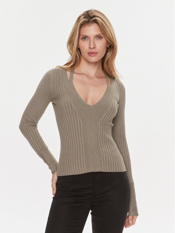 Guess Pulover W3BR30 Z2V42 Bej Slim Fit