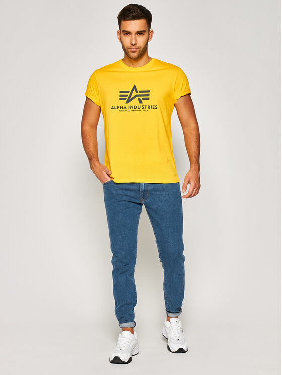 Alpha Industries Alpha Industries T-shirt Basic 100501 Žuta Regular Fit