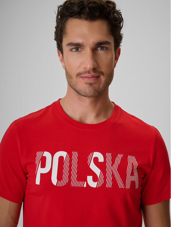 4F 4F T-Shirt STREFA KIBICA Czerwony Regular Fit