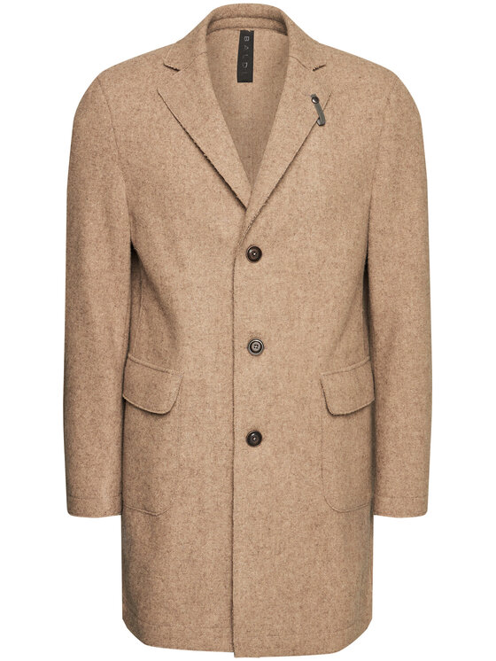 Baldessarini Baldessarini Cappotto di lana Clark-2 18686/000/8898 Beige Regular Fit