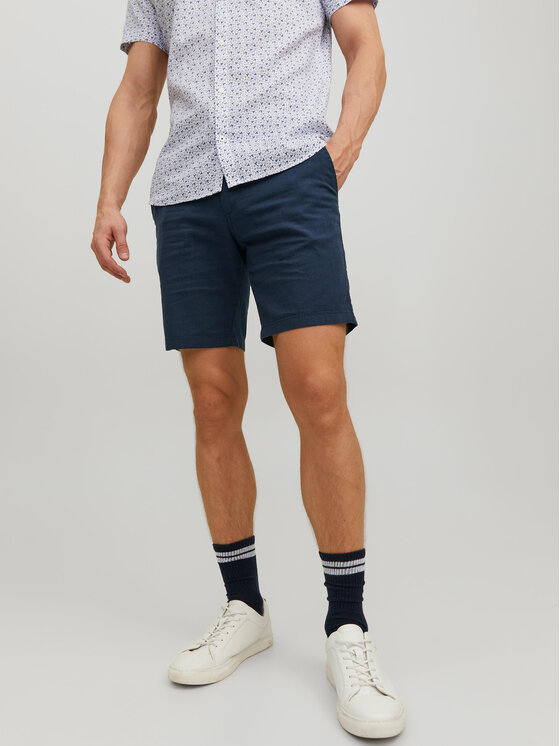 Pantaloncini di tessuto 12229629 Blu scuro