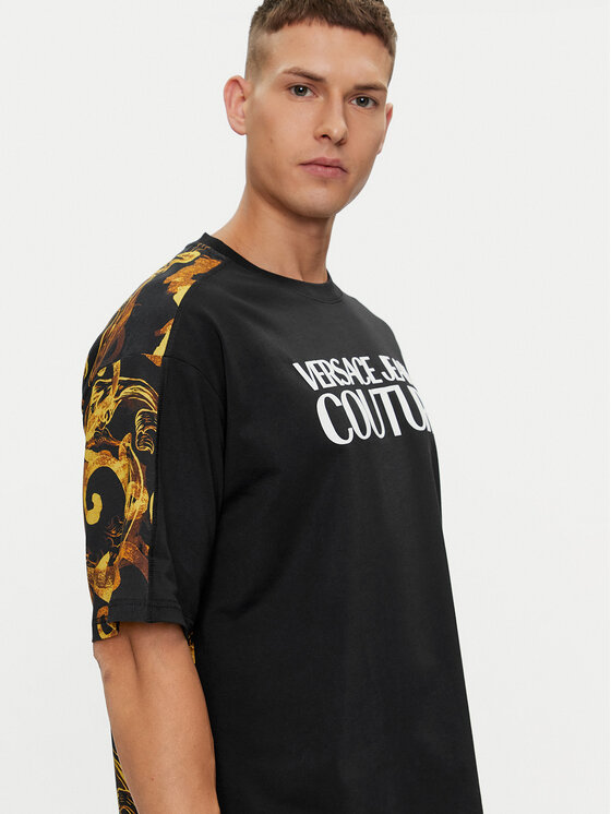 Versace Jeans Couture Versace Jeans Couture T-Shirt 76GAH613 Czarny Regular Fit