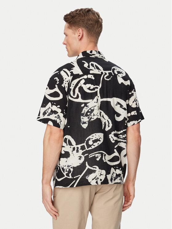 Jack & Jones Jack & Jones Košile Montauk 12293763 Černá Relaxed Fit