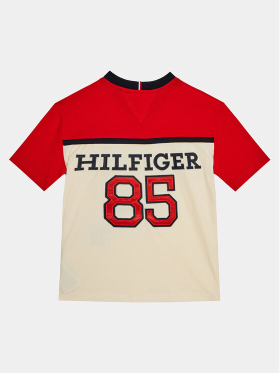 Tommy Hilfiger Tommy Hilfiger T-Shirt Varsity Tee S/S KB0KB08676 Czerwony Regular Fit