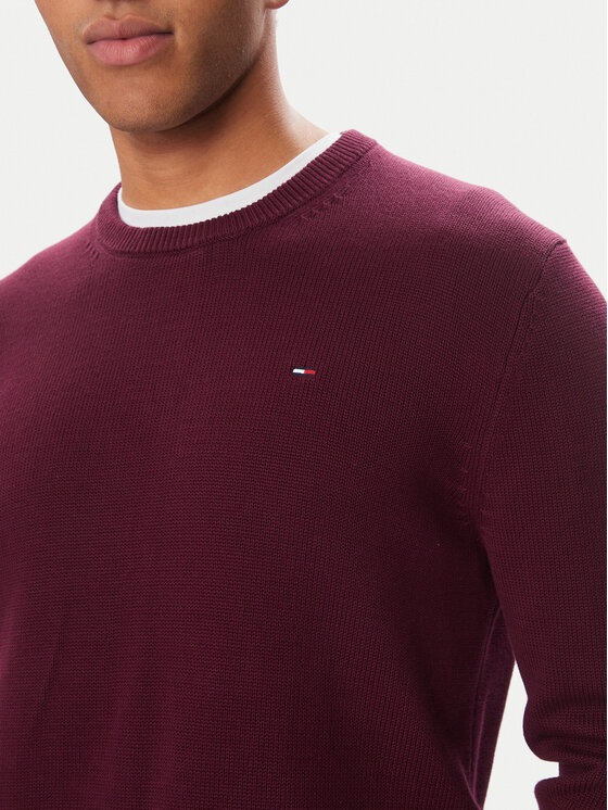 Tommy Jeans Tommy Jeans Kampsun DM0DM21787 Bordoopunane Slim Fit
