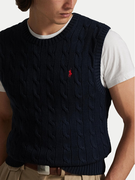Polo Ralph Lauren Polo Ralph Lauren Πουλόβερ 710979113002 Σκούρο μπλε Regular Fit