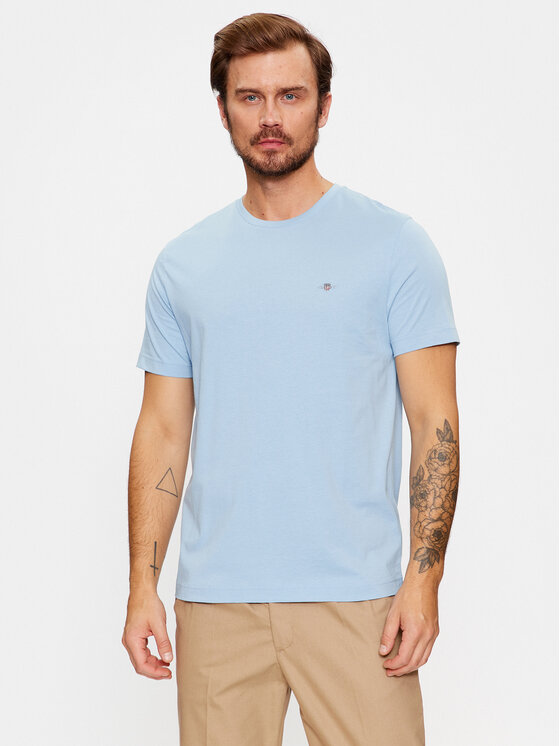 Gant Gant T-shirt Shield 2003184 Svijetloplava Regular Fit
