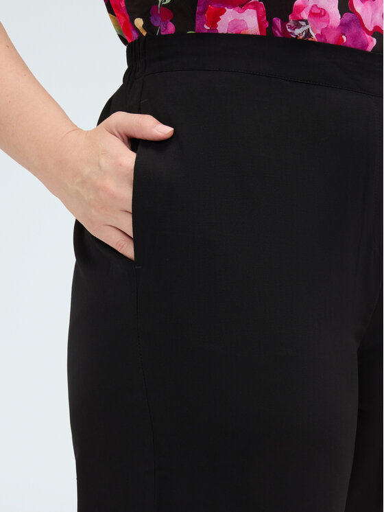 Fiorella Rubino Fiorella Rubino Spodnie materiałowe P012T105336N033 Czarny Regular Fit