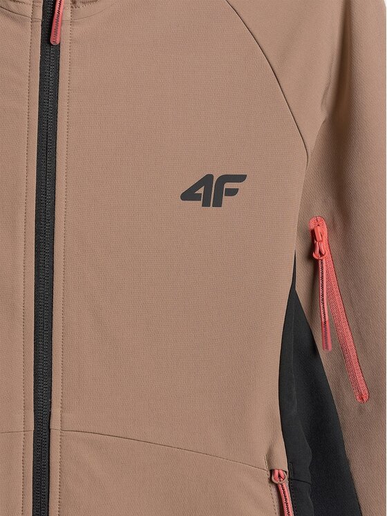4F 4F Giacca softshell 4FRSS26TSOFF645-83S Marrone Regular Fit