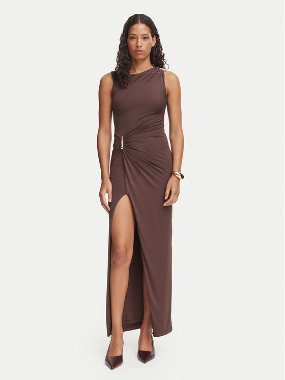 Bardot Bardot Φόρεμα βραδινό Reed 60435DB Καφέ Slim Fit