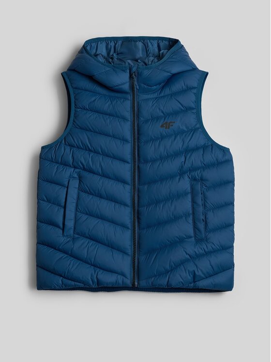 4F 4F Gilet 4FJRAW26TVJAM431-30S Blu scuro Regular Fit
