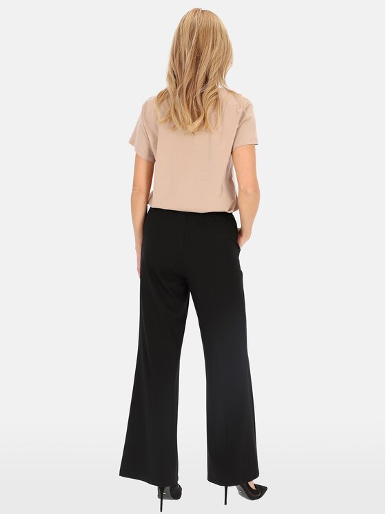 Perso Perso Spodnie materiałowe PTE242408F Czarny Regular Fit