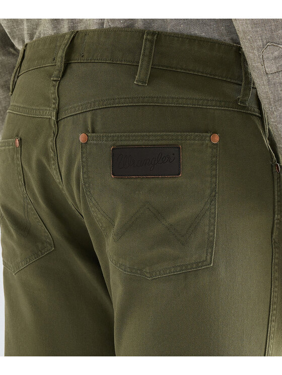 Wrangler Wrangler Spodnie materiałowe 112378997 Zielony Regular Fit