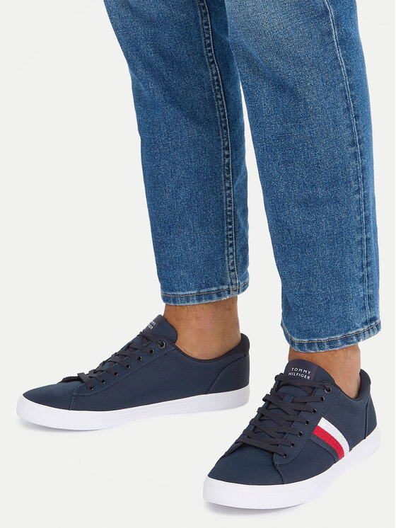 Tommy Hilfiger Scarpe sportive Iconic Vulc Stripes Mesh FM0FM05072 Blu scuro Modivo