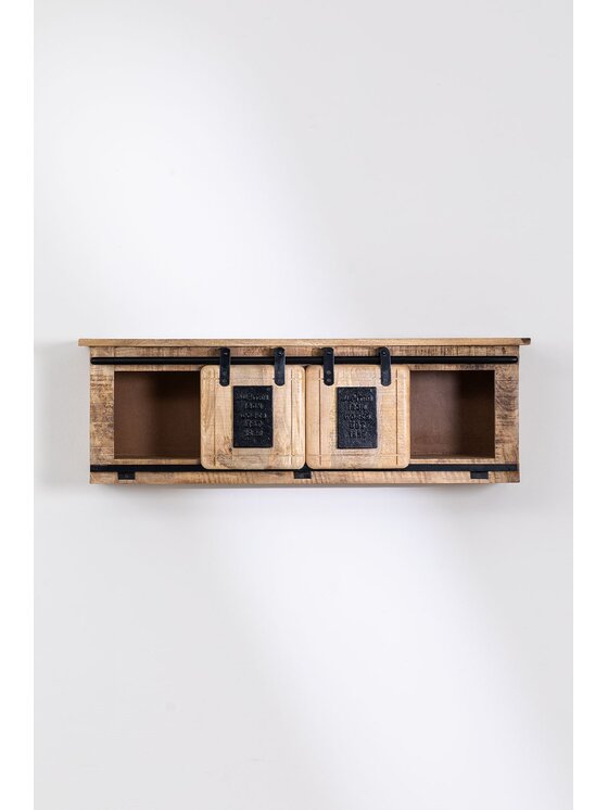 MIAhome MIAhome Półka wisząca drewno mango Elei 110 cm Beżowy