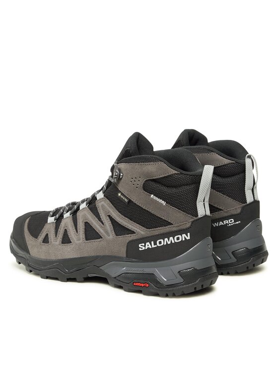 Salomon Salomon Παπούτσια πεζοπορίας X Ward Leather Mid GORE-TEX L47181700 Γκρι