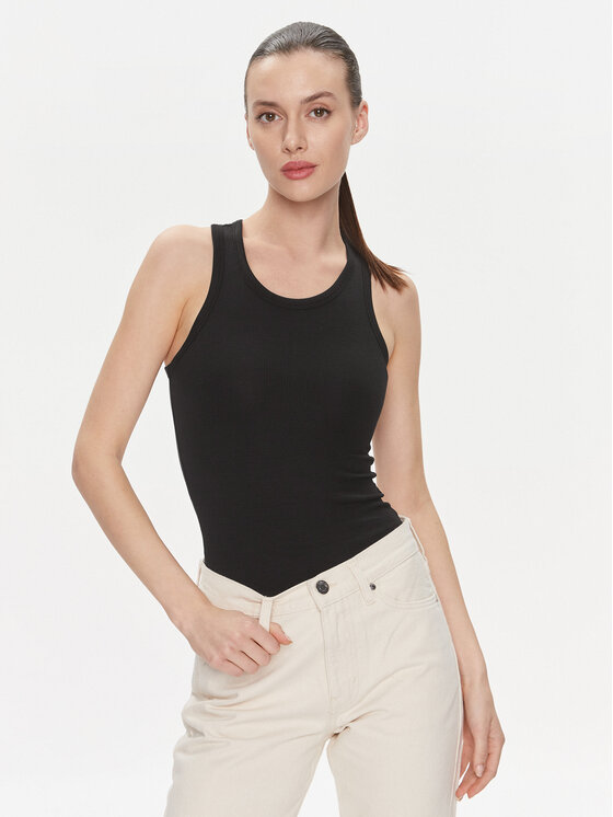 Calvin Klein Calvin Klein Marškinėliai Modal Rib Tank Top K20K206406 Juoda Slim Fit