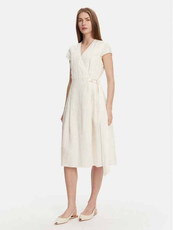 TWINSET TWINSET Sommerkleid 251TT2072 Écru Loose Fit