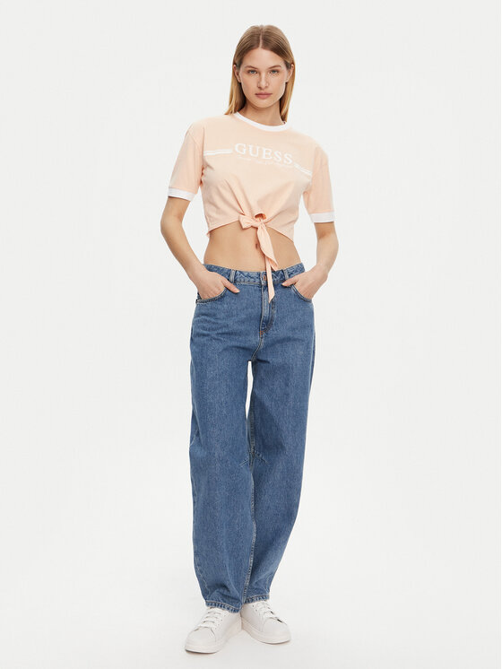 Guess Guess Marškinėliai V5GI05 I3Z14 Oranžinė Regular Fit
