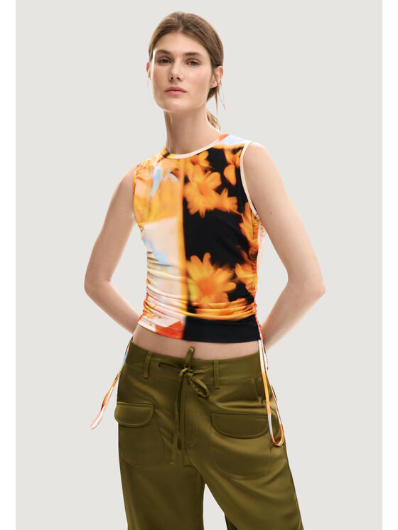 Desigual Desigual Φανέλα TS_BOLONIA Κίτρινο Casual Fit