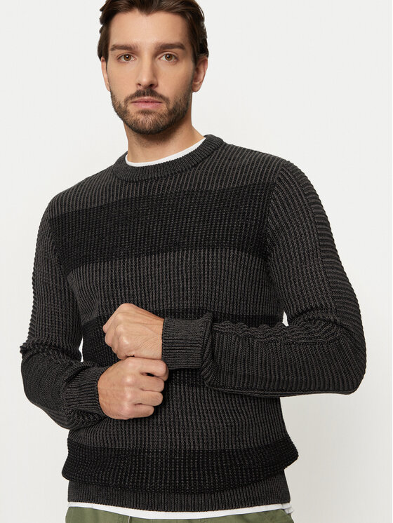 Jack & Jones Jack & Jones Sweter Hugo 12258607 Czarny Regular Fit