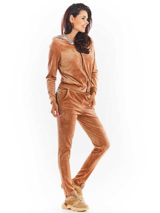 Awama Awama Bluza A373 Beżowy Basic Fit