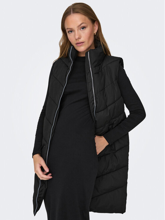 JDY JDY Brezrokavnik Finno 15305655 Črna Regular Fit
