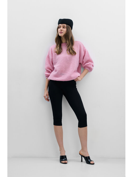Fobya Fobya Sweter F2113 Różowy Basic Fit