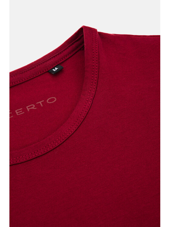 Lancerto Lancerto T-Shirt Steph TS073123000008 Bordowy Regular Fit