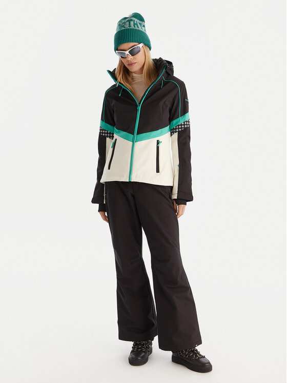 Roxy Roxy Lyžiarska bunda Peak Chic Softshell Jk ERJTJ03512 Čierna Slim Fit