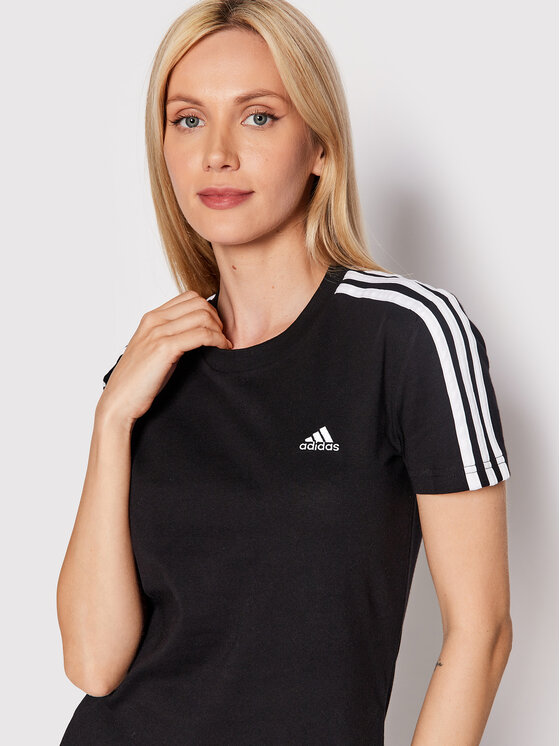 adidas adidas T-särk Loungewear Essentials 3-Stripes GL0784 Must Slim Fit