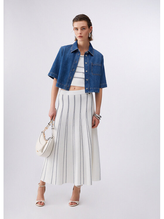 Liu Jo Liu Jo Spódnica midi WA6148MA81R03A83 Fioletowy Regular Fit