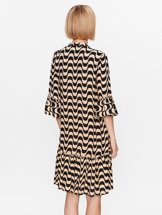 Iconique Iconique Лятна рокля IC23 115 Бежов Regular Fit