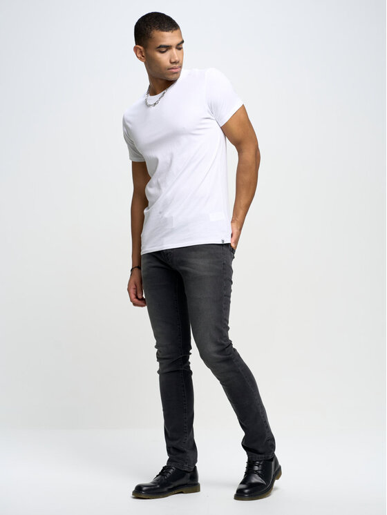BIG STAR BIG STAR T-Shirt basic_101 Biały Basic Fit