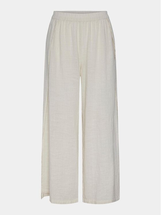 Pieces Pieces Штани з тканини Agnes 17148062 Écru Regular Fit