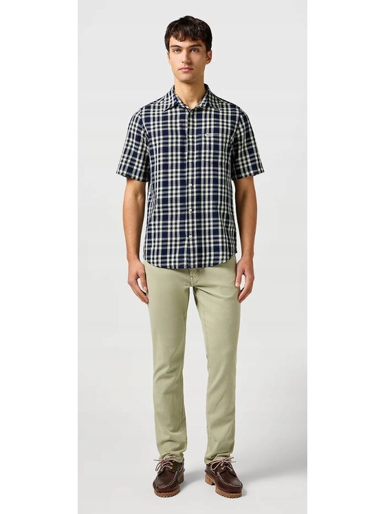 Wrangler Wrangler Spodnie materiałowe Greensboro Zielony Regular Fit