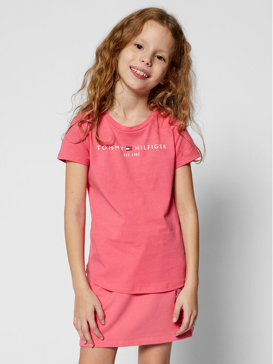 Tommy Hilfiger Tricou Essential Tee KG0KG05242 D Roz Regular Fit