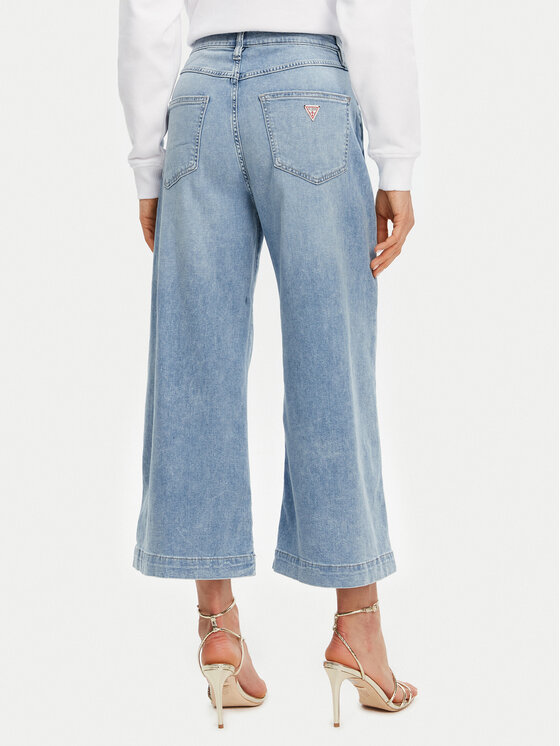 Guess Guess Džinsi W5GA2E D5O90 Zils Wide Leg