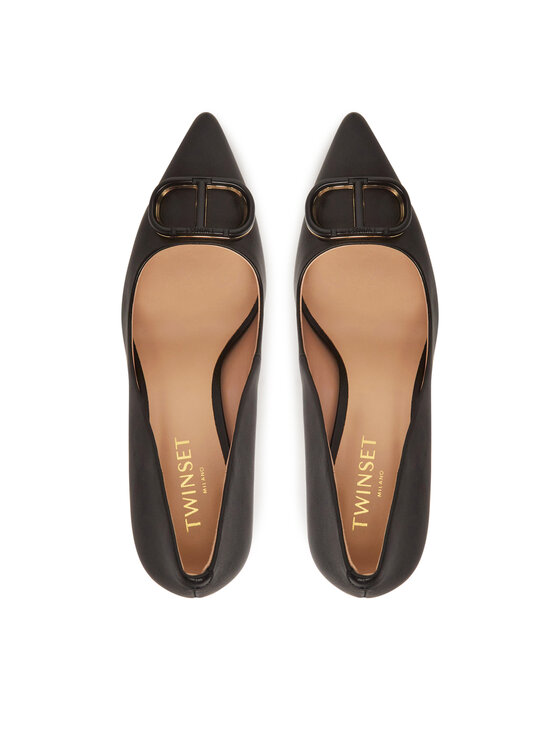 TWINSET TWINSET Pantofi cu toc subțire 251TCP060 Negru
