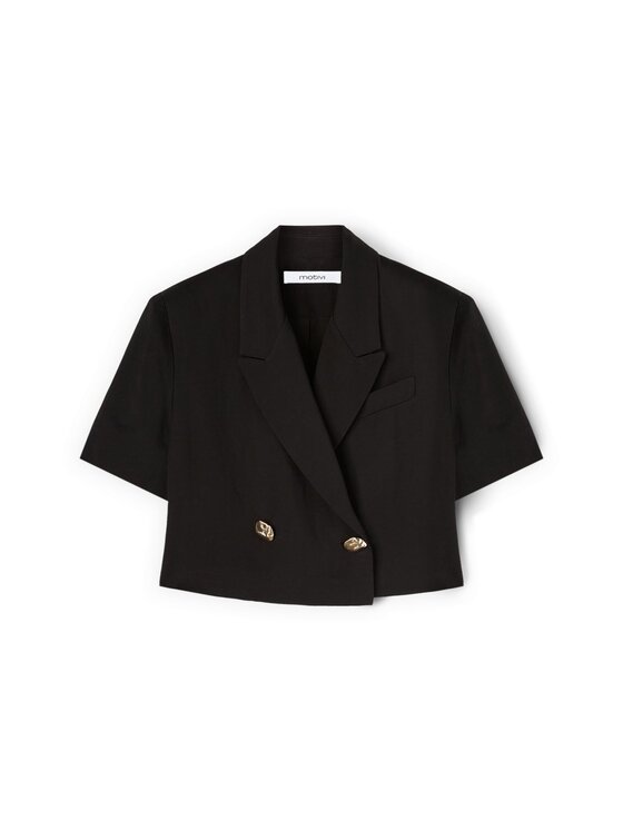 Motivi Motivi Giacca di transizione Q068Q101113N033 Nero Cropp Fit