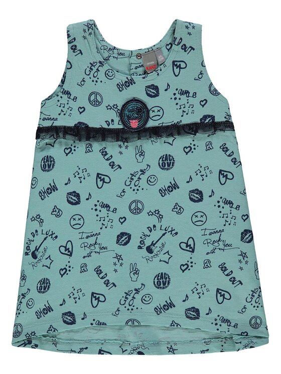 Kanz Kanz Bluzka 1833053-0003 Niebieski Basic Fit