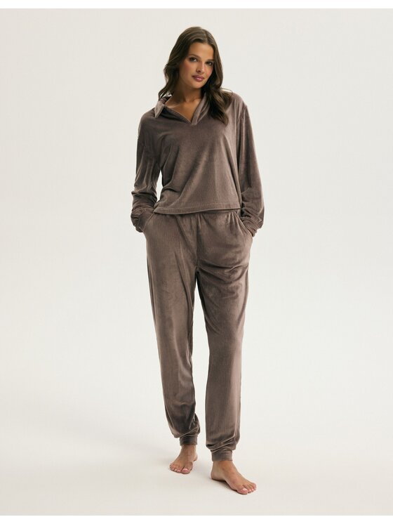 Esotiq Esotiq Sportovní set 44066 Béžová Regular Fit